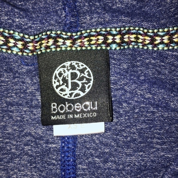 Bobeau Heathered Blue Pullover Hoodie Sweatshirt XS - Picture 4 of 6